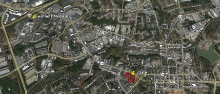 324 W Pike St, Lawrenceville, GA - AERIAL map view