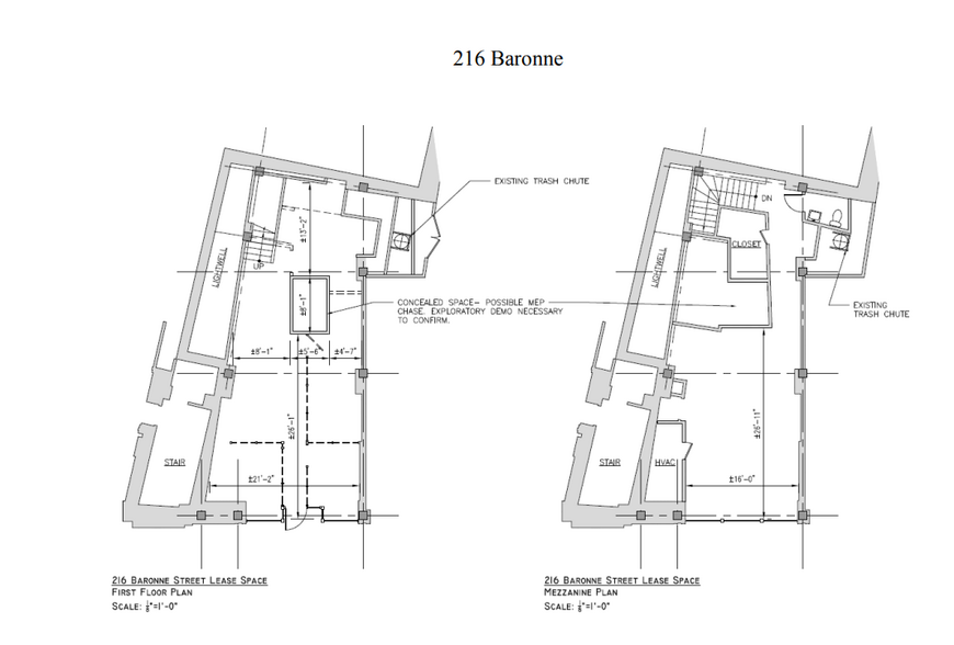 216 Baronne St, New Orleans, LA for lease - Floor Plan - Image 1 of 2