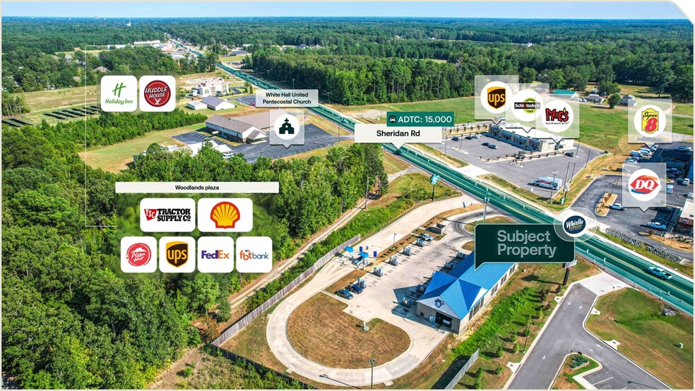 7801 Sheridan Rd, White Hall, AR for sale - Aerial - Image 3 of 3