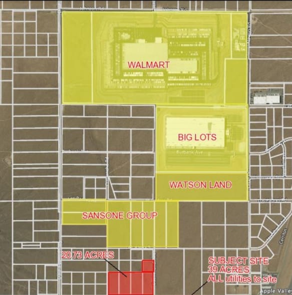 Dakota Rd. and Gustine St., Apple Valley, CA for sale Aerial- Image 1 of 2