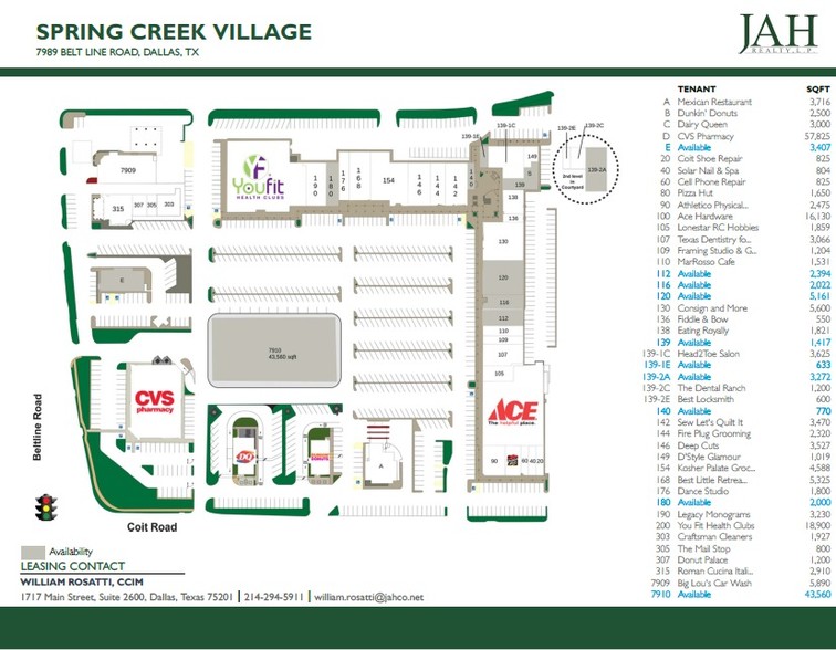 7910 Belt Line Rd, Dallas, TX for lease - Site Plan - Image 3 of 3