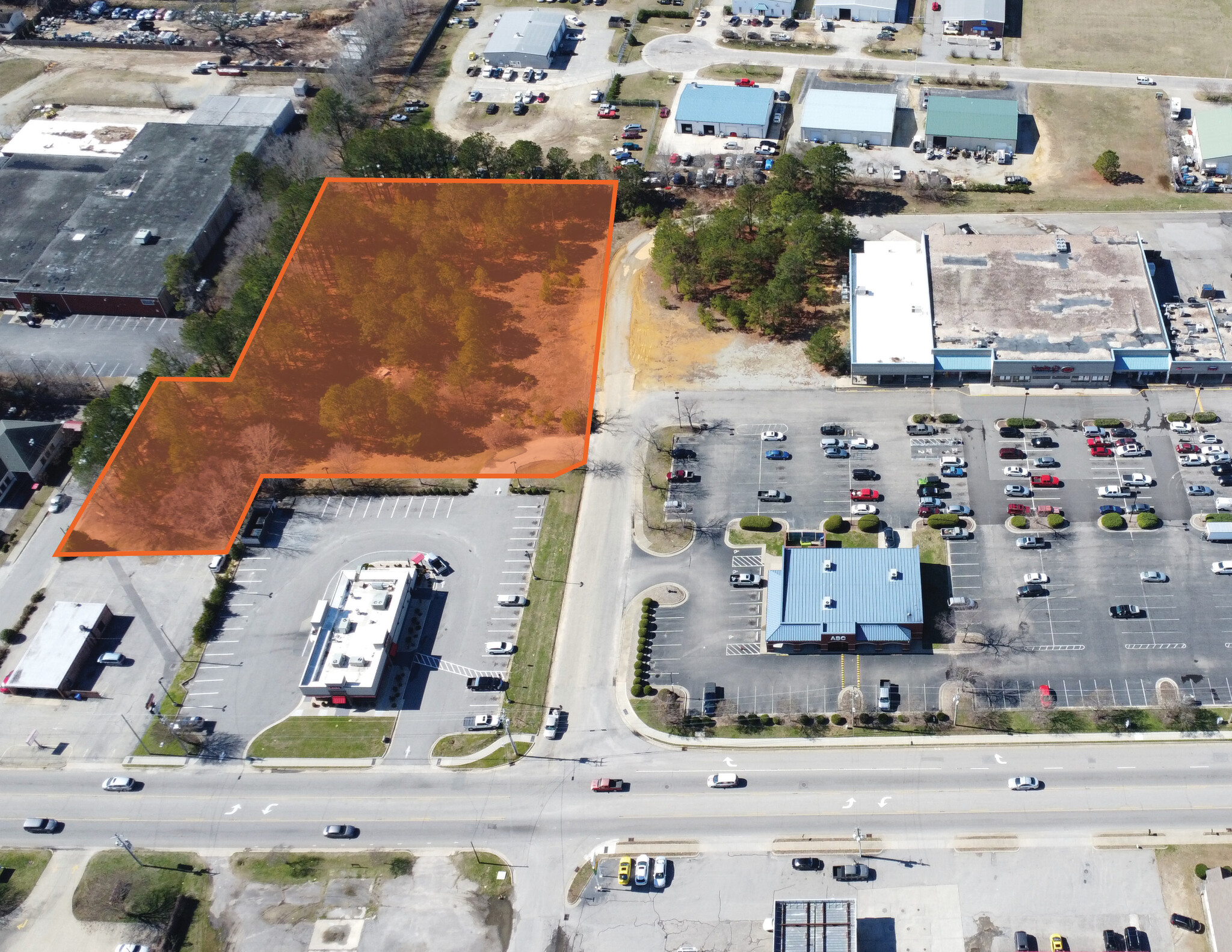 North Raleigh Street, Angier, NC for sale Aerial- Image 1 of 3