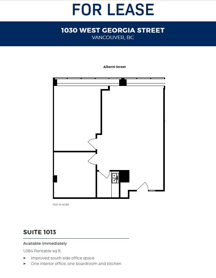 1030 W Georgia St, Vancouver, BC for lease Floor Plan- Image 1 of 1
