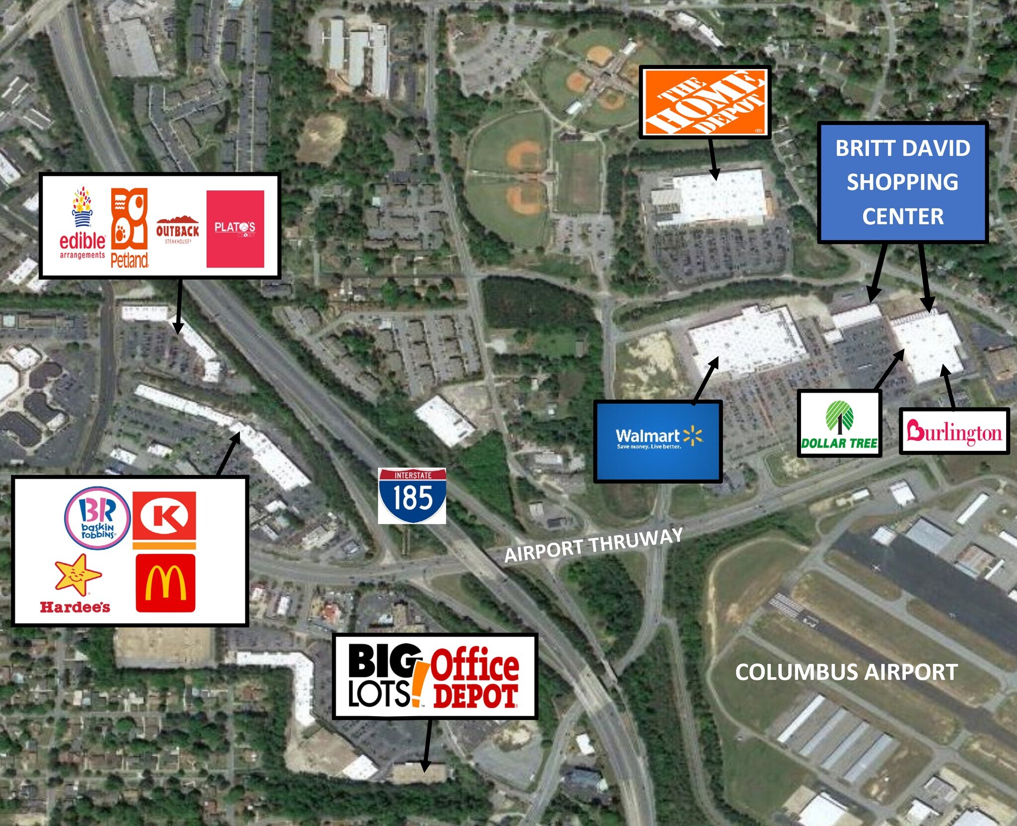 2911 Airport Thruway, Columbus, GA 31909 Britt David Shopping Center