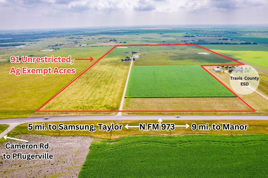 19919 FM 973 N (30+ Acres) rd, Coupland, TX for sale - Aerial - Image 1 of 1