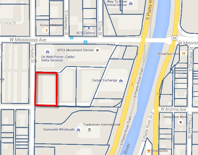 700 W Mississippi Ave, Denver, CO for lease - Plat Map - Image 2 of 5