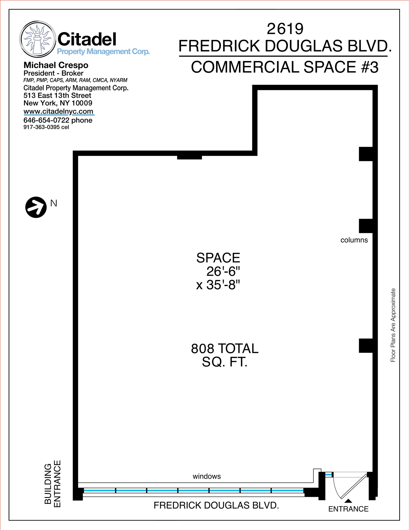 2619-2623 Frederick Douglass blvd, New York, NY for lease Site Plan- Image 1 of 1