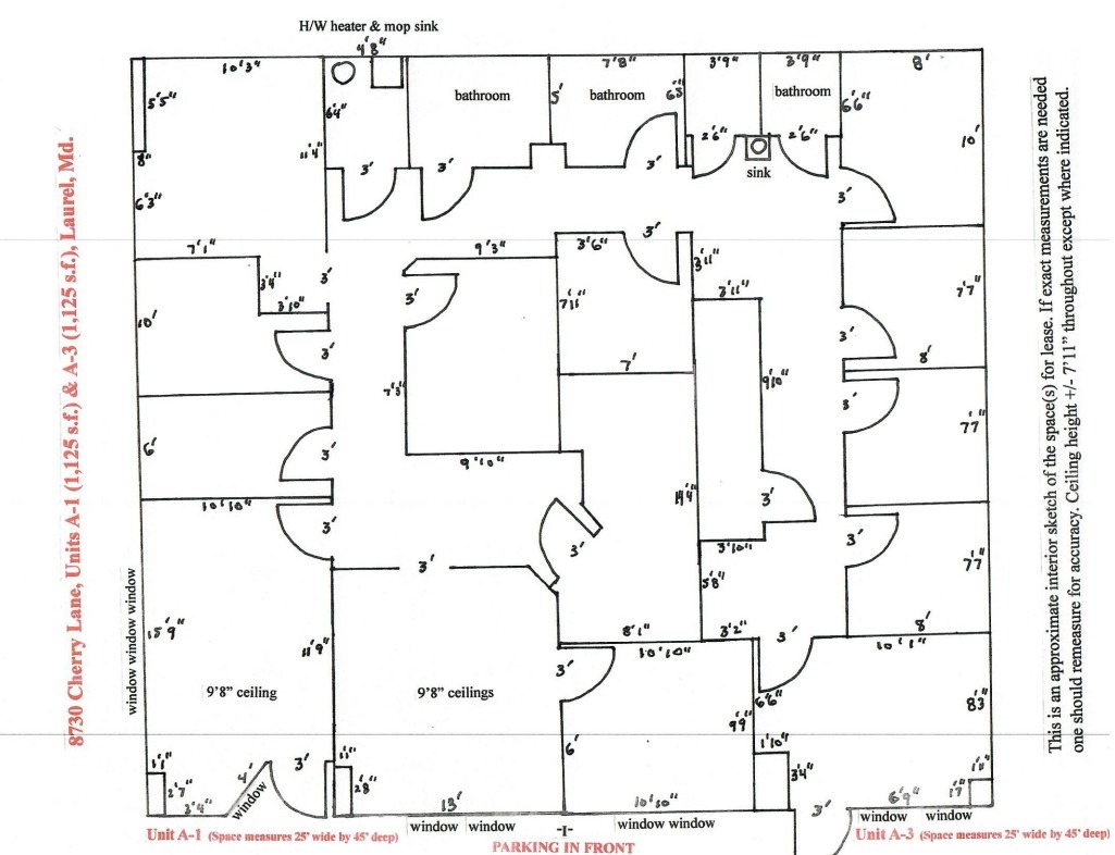 8730 Cherry Ln, Laurel, MD for lease Floor Plan- Image 1 of 1