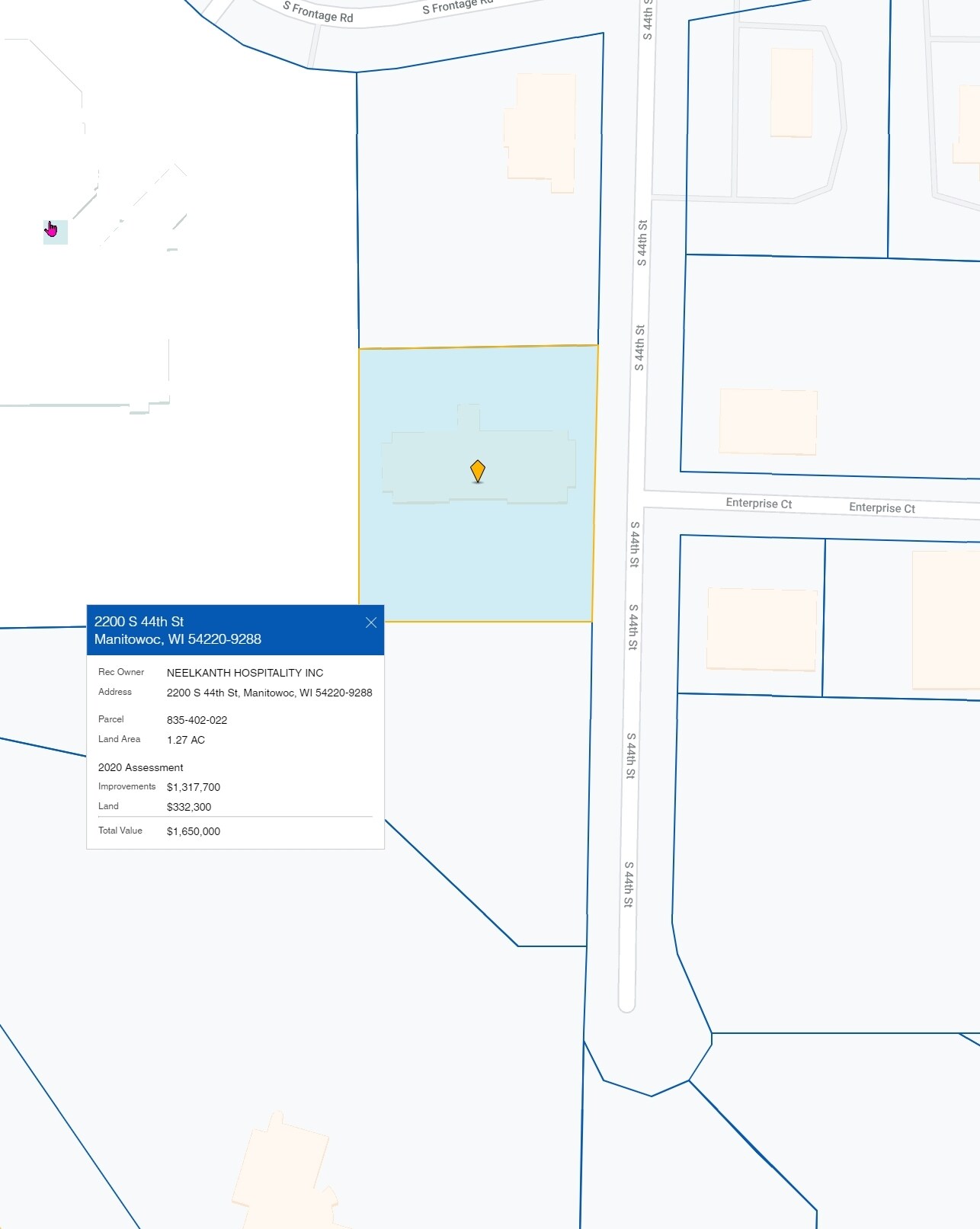 2200 S 44th St, Manitowoc, WI for sale Plat Map- Image 1 of 1