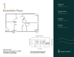 1 Rockefeller Plaza, New York, NY for lease Floor Plan- Image 1 of 1