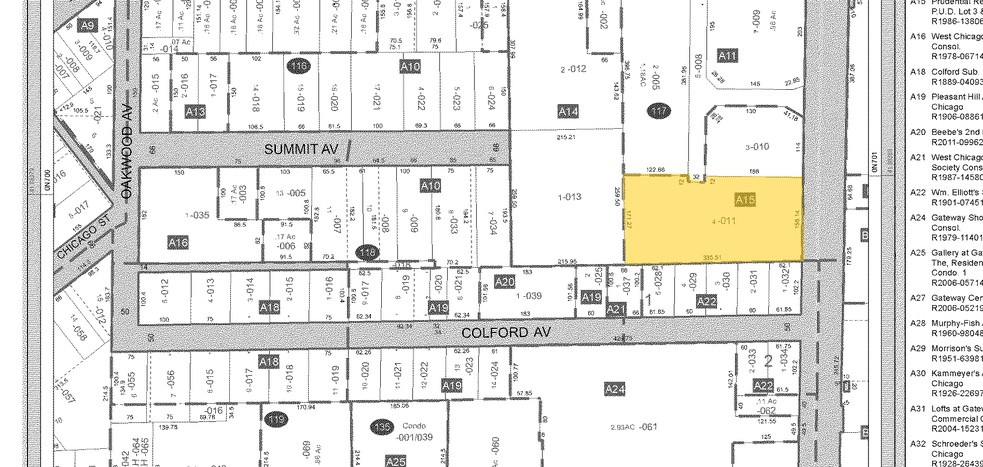 110 S Neltnor Blvd, West Chicago, IL for lease - Plat Map - Image 3 of 7