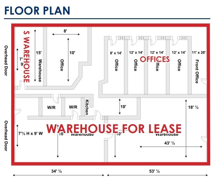 112 S Country Club Dr, Mesa, AZ for lease Floor Plan- Image 1 of 4