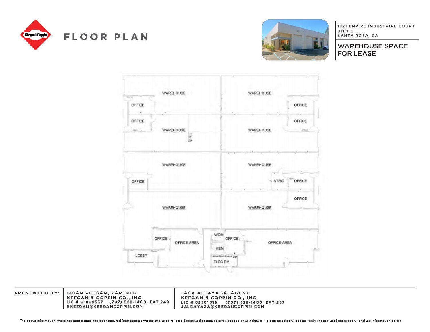 1821 Empire Industrial Ct, Santa Rosa, CA for lease Floor Plan- Image 1 of 1