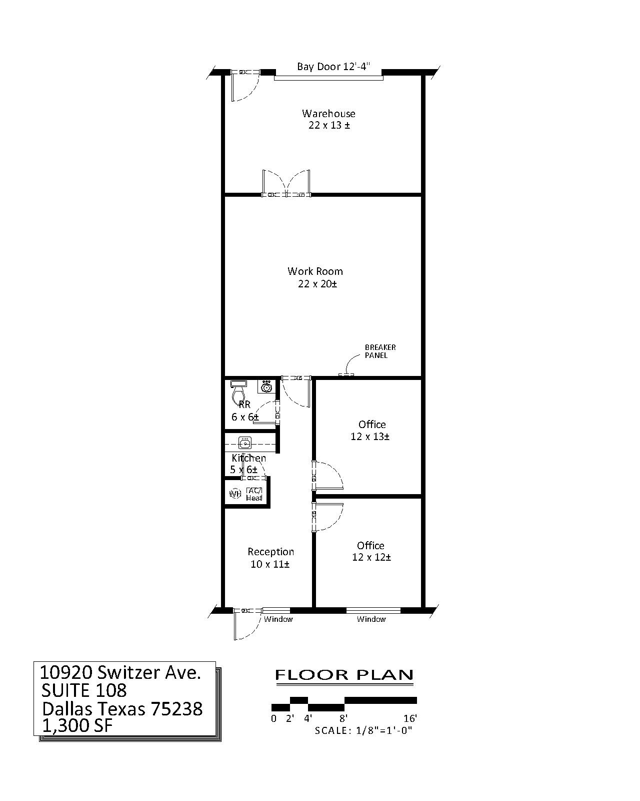 10930 Switzer Ave, Dallas, TX for lease Floor Plan- Image 1 of 1