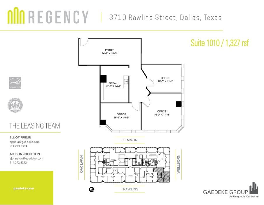 3710 Rawlins St, Dallas, TX for lease Floor Plan- Image 1 of 7