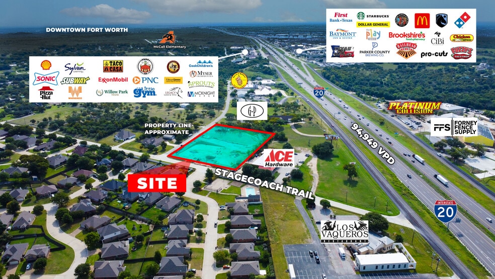 221 W Stage Coach Trl, Willow Park, TX for lease - Aerial - Image 3 of 9