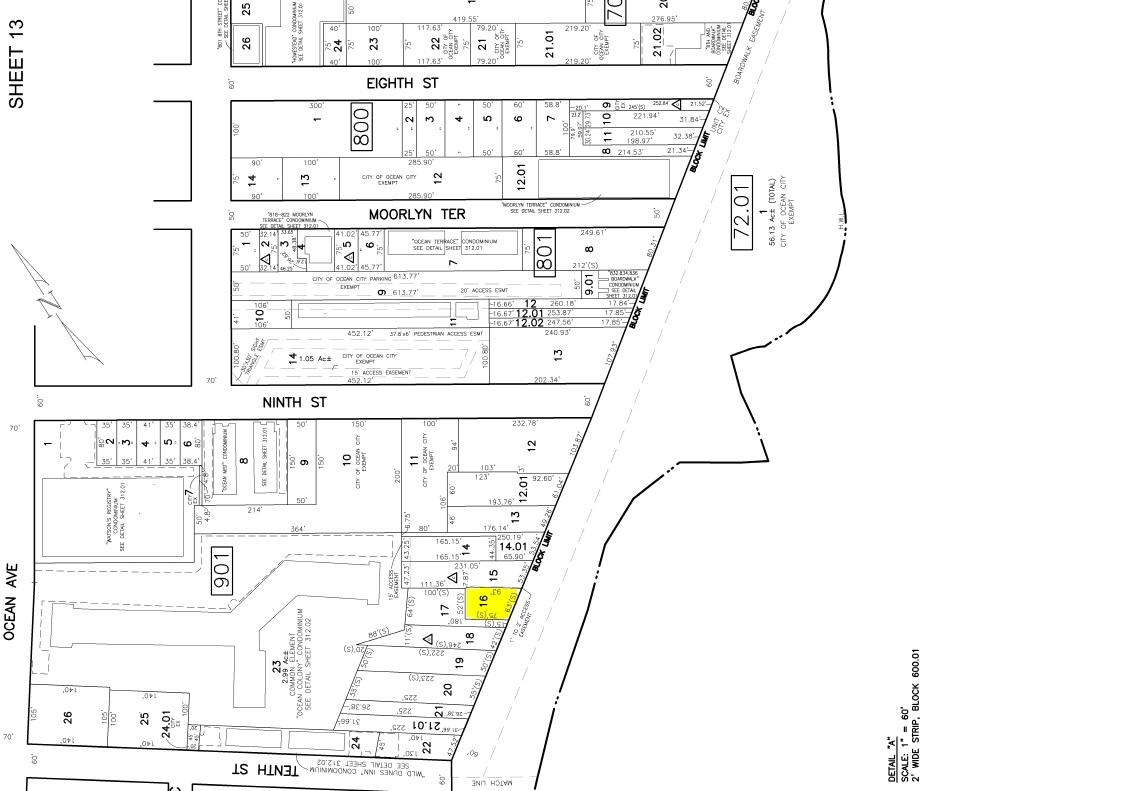 944 Boardwalk, Ocean City, NJ for sale Plat Map- Image 1 of 1