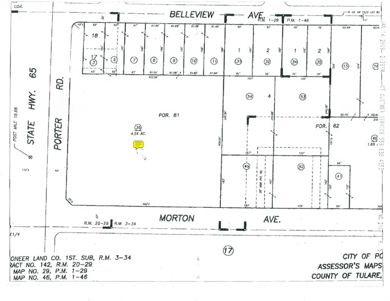 940 W Morton Ave, Porterville, CA for sale - Plat Map - Image 1 of 1