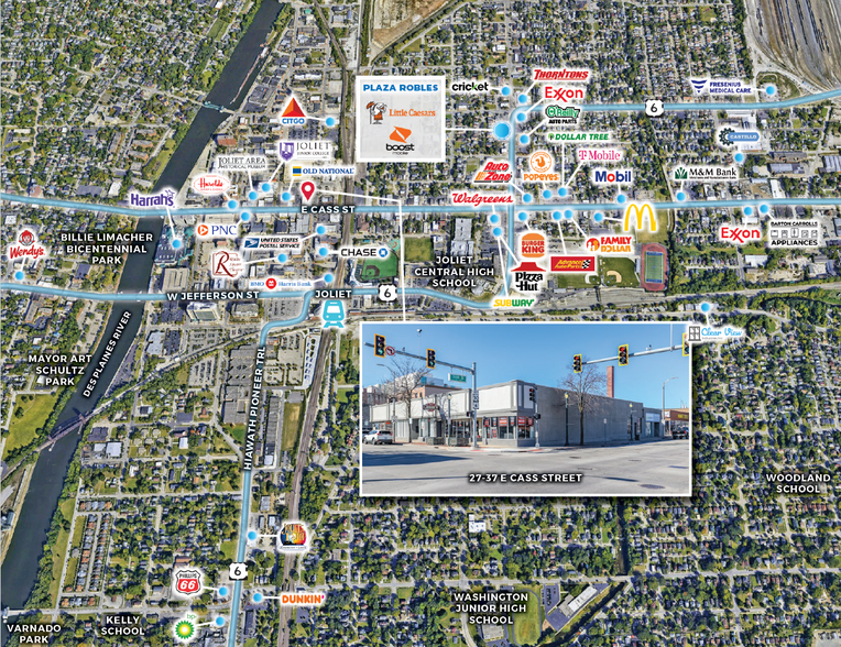 27-31 E Cass St, Joliet, IL for lease - Aerial - Image 2 of 7