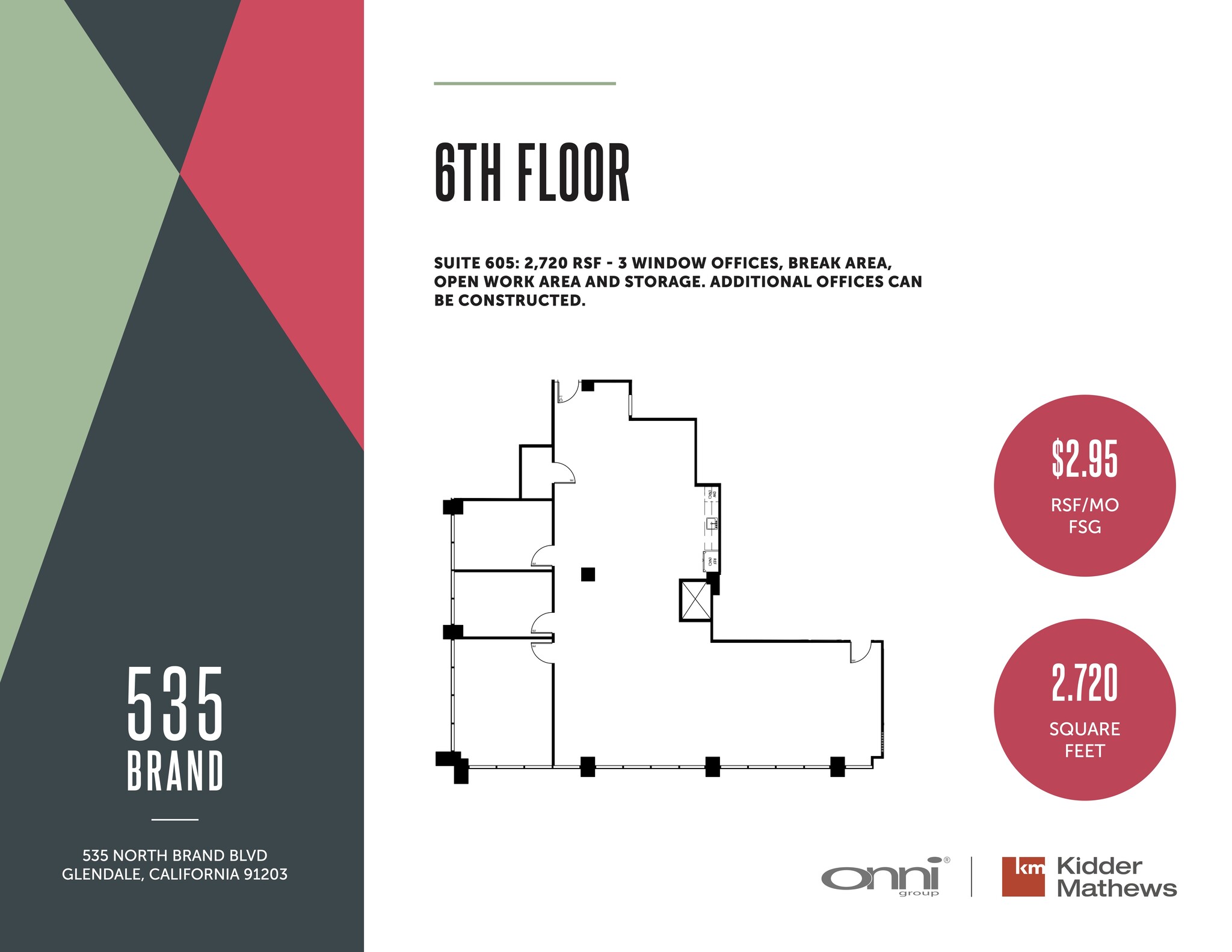 535 N Brand Blvd, Glendale, CA for lease Floor Plan- Image 1 of 1