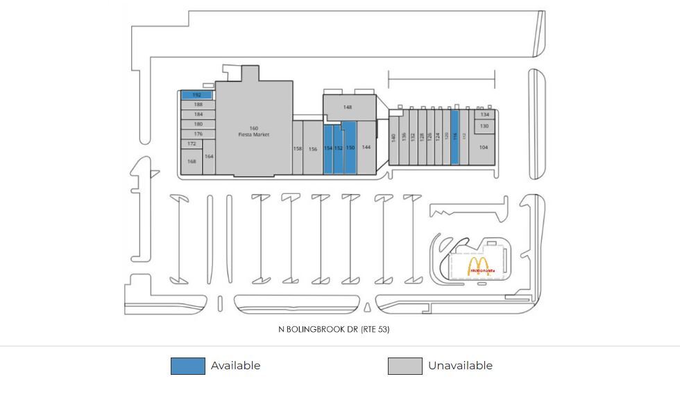 104-192 N Bolingbrook Dr, Bolingbrook, IL for lease - Site Plan - Image 2 of 5