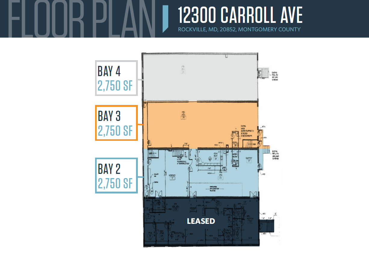 12300 Carroll Ave, Rockville, MD for lease Floor Plan- Image 1 of 1