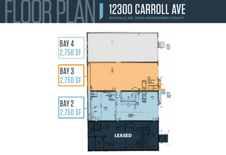 12300 Carroll Ave, Rockville, MD for lease Floor Plan- Image 1 of 1