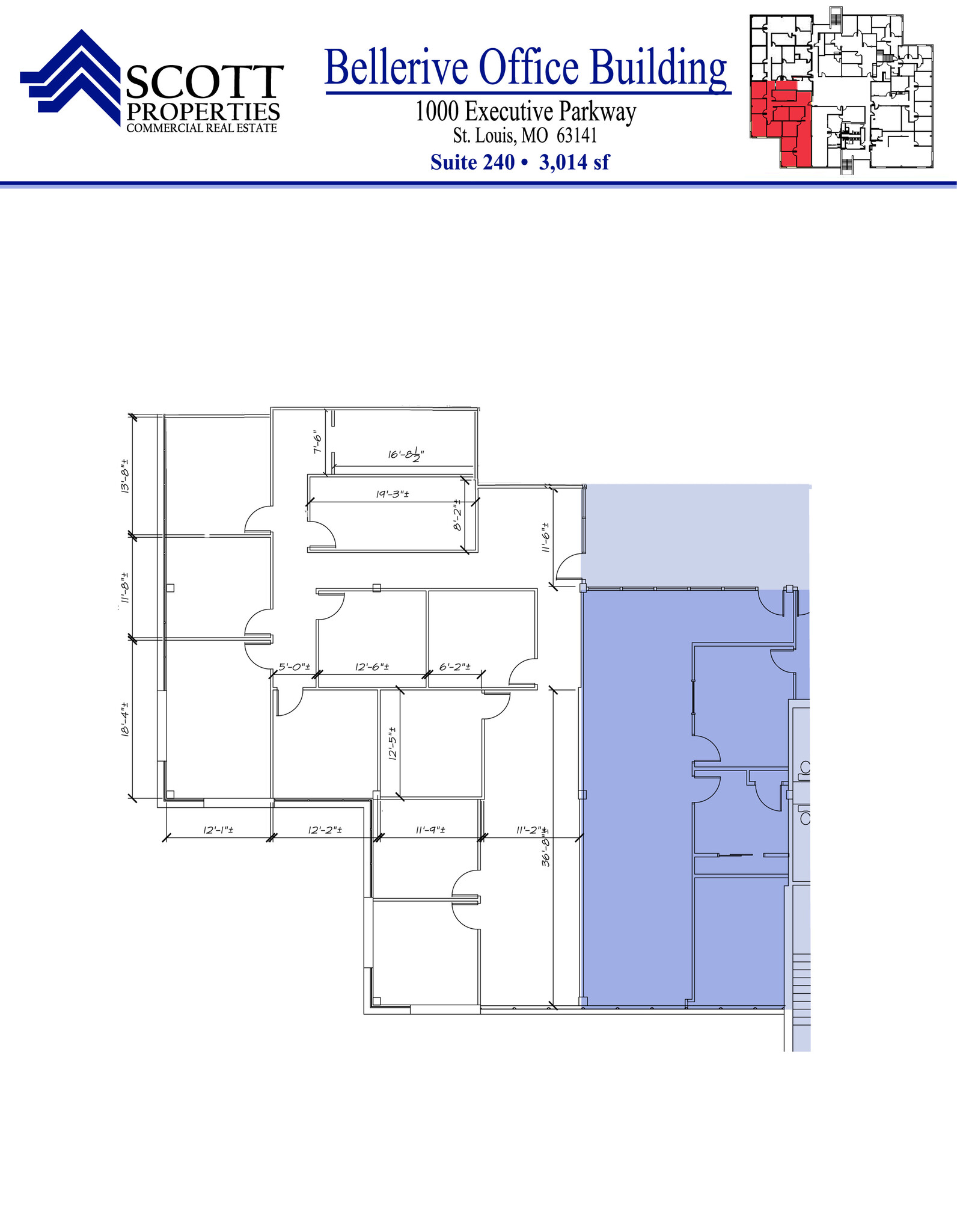 1000 Executive Parkway Dr, Creve Coeur, MO for lease Floor Plan- Image 1 of 1