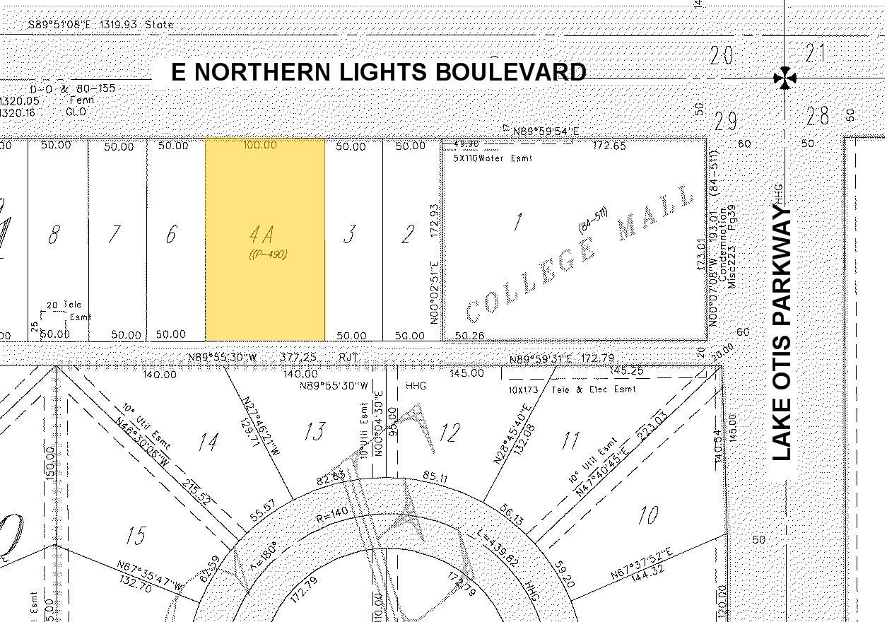 2110 E Northern Lights Blvd, Anchorage, AK for sale Plat Map- Image 1 of 1