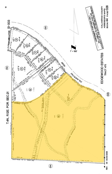 Edgewood & Calaveritas Rd, San Andreas, CA for sale - Plat Map - Image 1 of 1