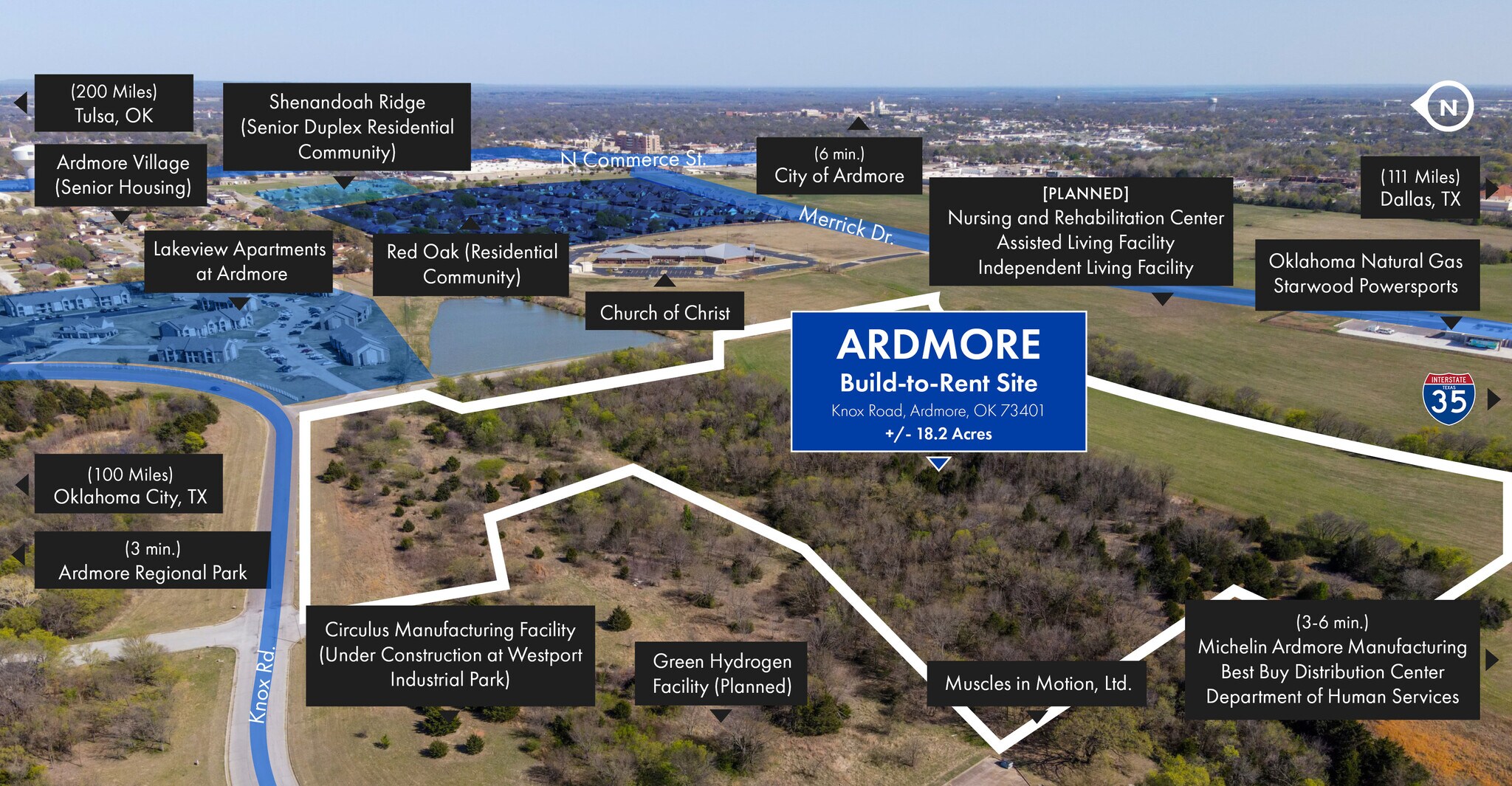 Knox Road, Ardmore, OK for sale Aerial- Image 1 of 1