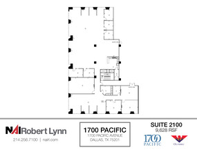 1700 Pacific Ave, Dallas, TX for lease Floor Plan- Image 1 of 2