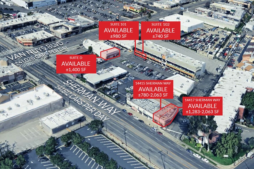 14435 Sherman Way, Van Nuys, CA for lease - Aerial - Image 3 of 19