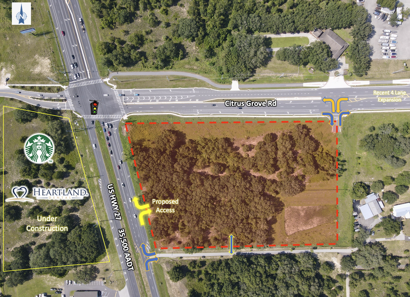 N Hwy 27 & Citrus Grove Rd, Minneola, FL for sale - Aerial - Image 3 of 3