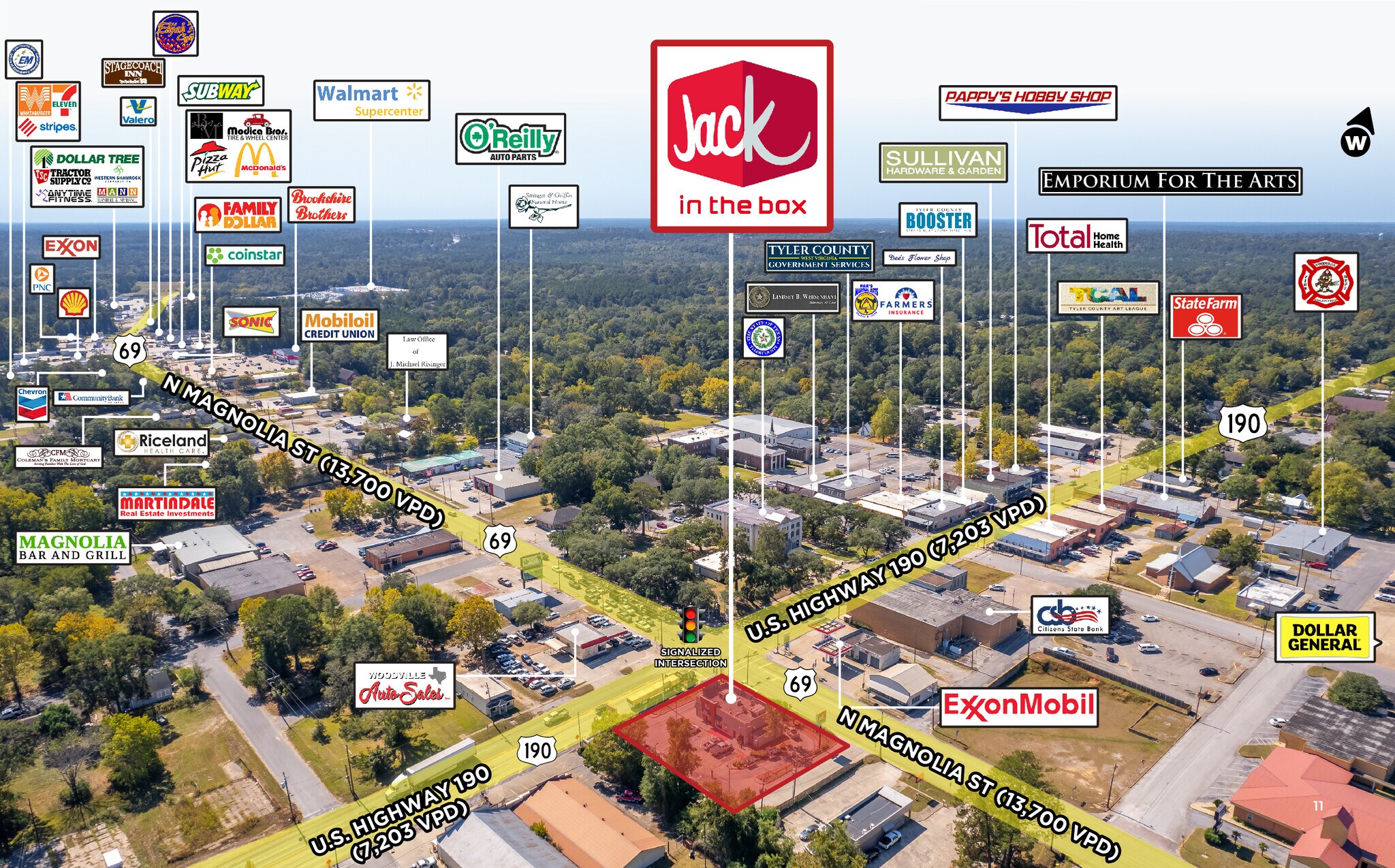 102 N Magnolia St, Woodville, TX 75979 Jack in the Box (Woodville, TX