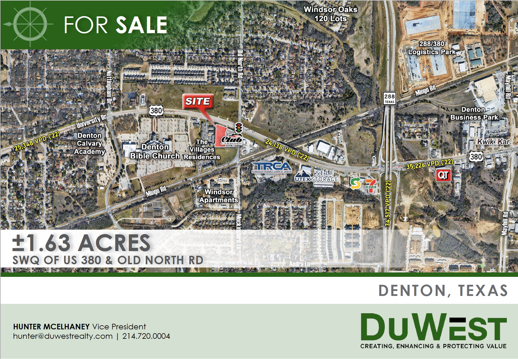 2480 East University Drive & Old North Rd, Denton, TX for sale Aerial- Image 1 of 4