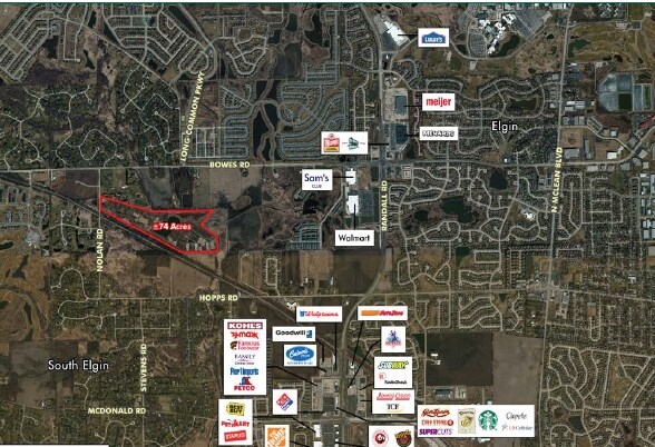 SEC Nolan and Bowes Rd, Elgin, IL for sale - Primary Photo - Image 1 of 1
