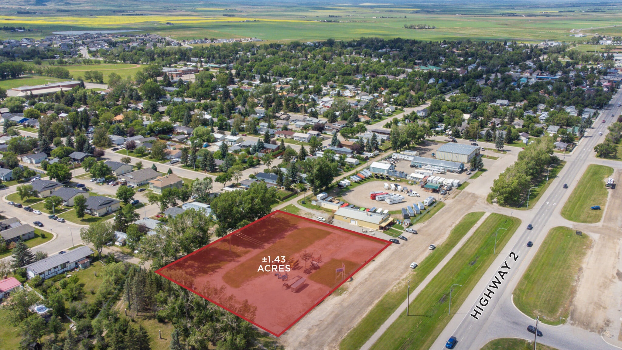 2608 21 Avenue, Nanton, AB for sale Aerial- Image 1 of 1