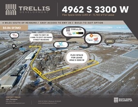 4962 3300 w, Rexburg, ID for lease Aerial- Image 1 of 13