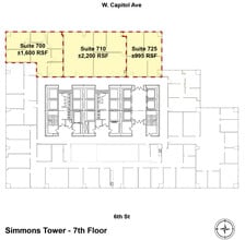 425 W Capitol Ave, Little Rock, AR for lease Floor Plan- Image 1 of 4
