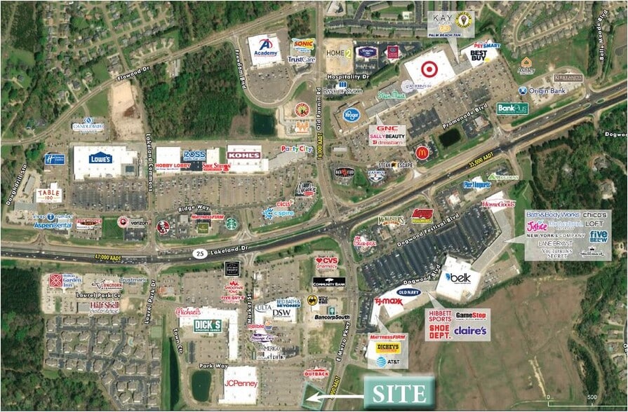 Market St, Flowood, MS for sale - Aerial - Image 1 of 1