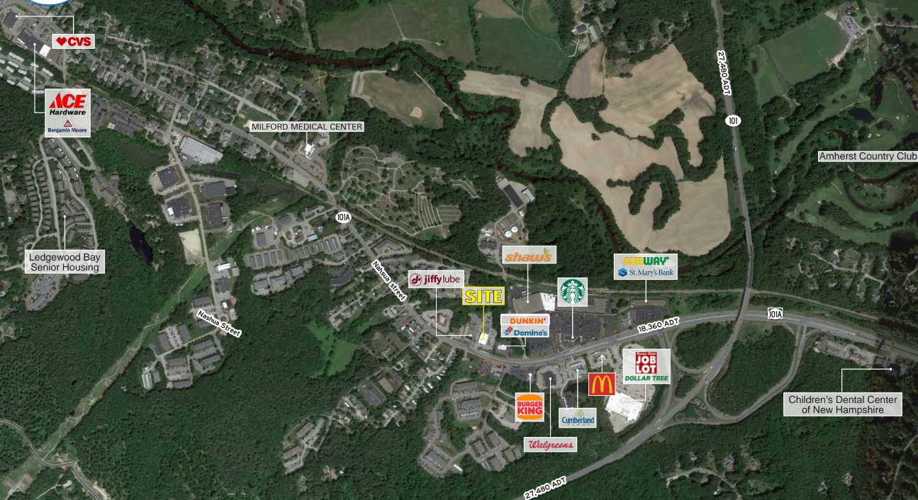 544 Nashua St, Milford, NH for lease Aerial- Image 1 of 4