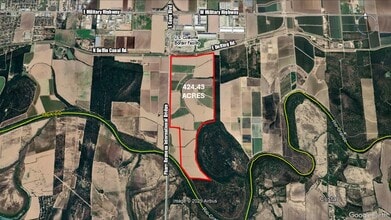 424.43 Acs on E. Side of Pharr Intl. Bridge, Pharr, TX - AERIAL map view - Image1