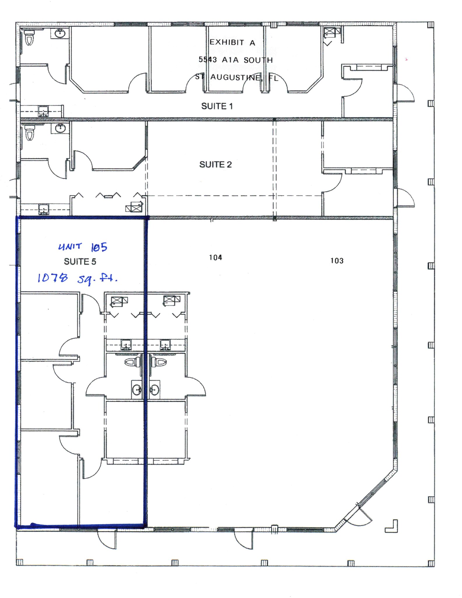 5543 A1A S, Saint Augustine, FL for lease Floor Plan- Image 1 of 1