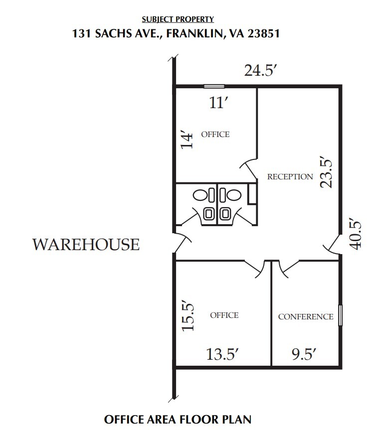 131 Sachs Ave, Franklin, VA for lease Floor Plan- Image 1 of 1