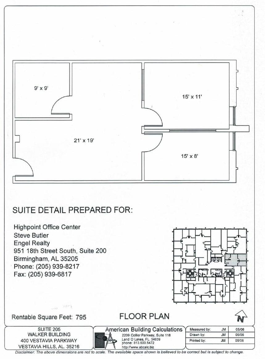 400 Vestavia Pky, Birmingham, AL for lease Floor Plan- Image 1 of 1