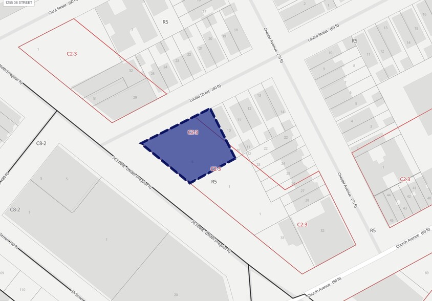 1317-1319 36th St, Brooklyn, NY for lease - Plat Map - Image 3 of 3
