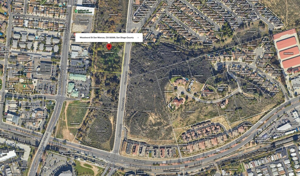 Woodward St & Vineyard Rd, San Marcos, CA for sale - Aerial - Image 2 of 2