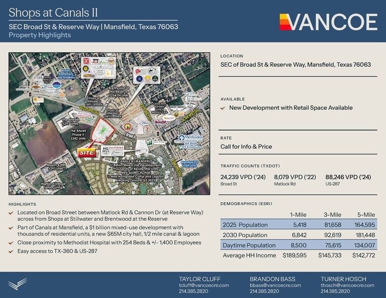 SEC Broad St & Reserve Way, Mansfield, TX for lease - Building Photo - Image 2 of 8