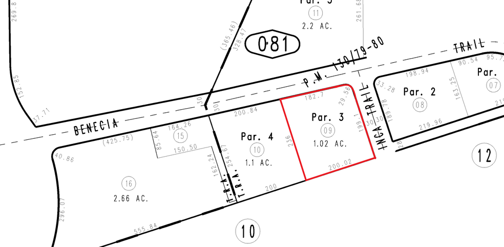 Benicia Trail, Yucca Valley, CA for lease - Plat Map - Image 1 of 2